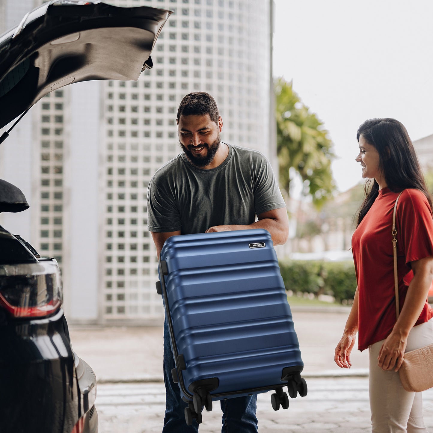 MIUSSE Carry On Luggae for Airplane, 20 Inch Carry On Suitcase with Spinner Wheels and TSA Lock, Hard Shell Luggage Sets 3 Piece with Travel Backpack