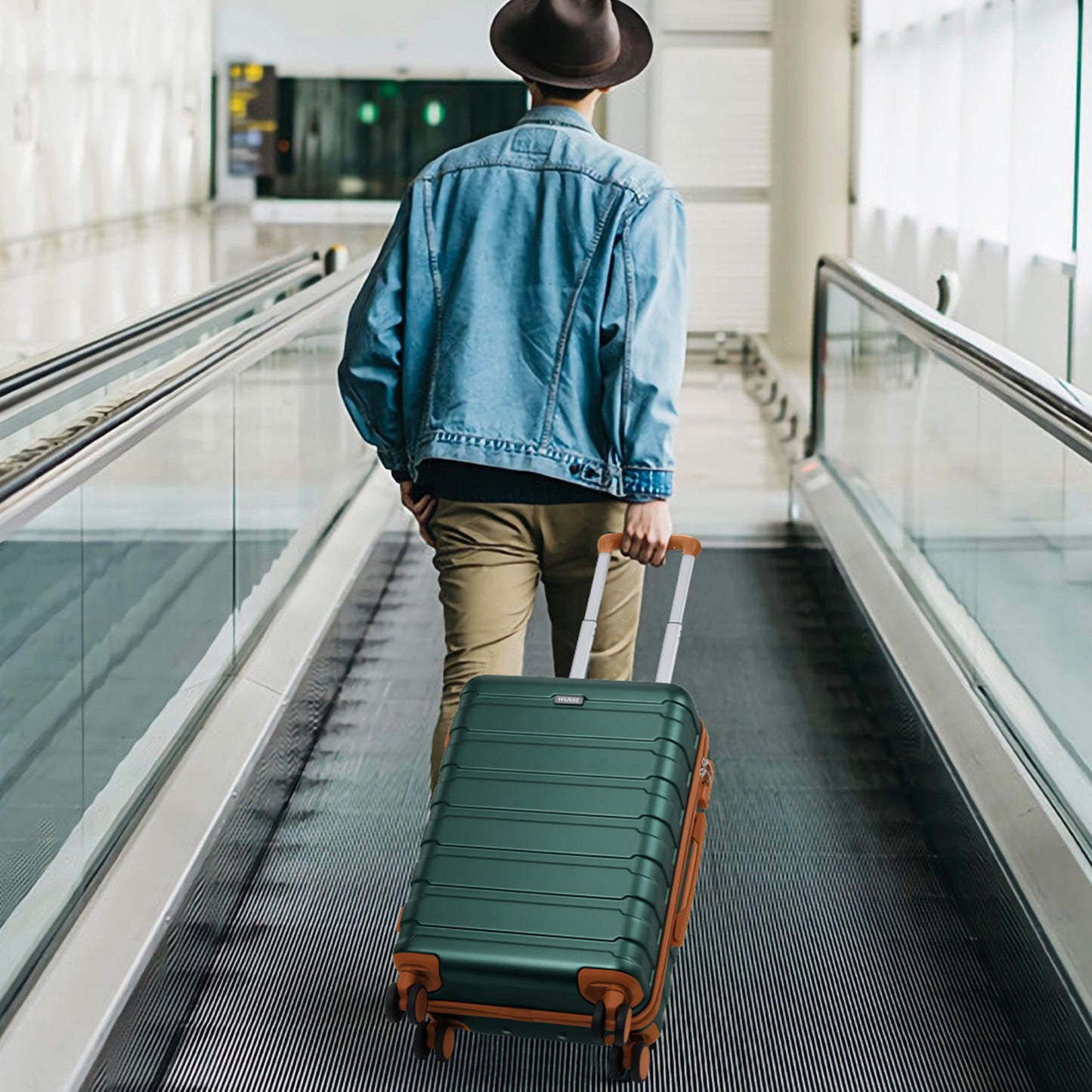 MIUSSE Hard Shell Luggage Sets 3 Piece, Luggage with Backpack Set, 20 Inch Hardside Suitcase with Spinner Wheels and TSA Lock, Carry On Suitcase With Travel Backpack for Men Women