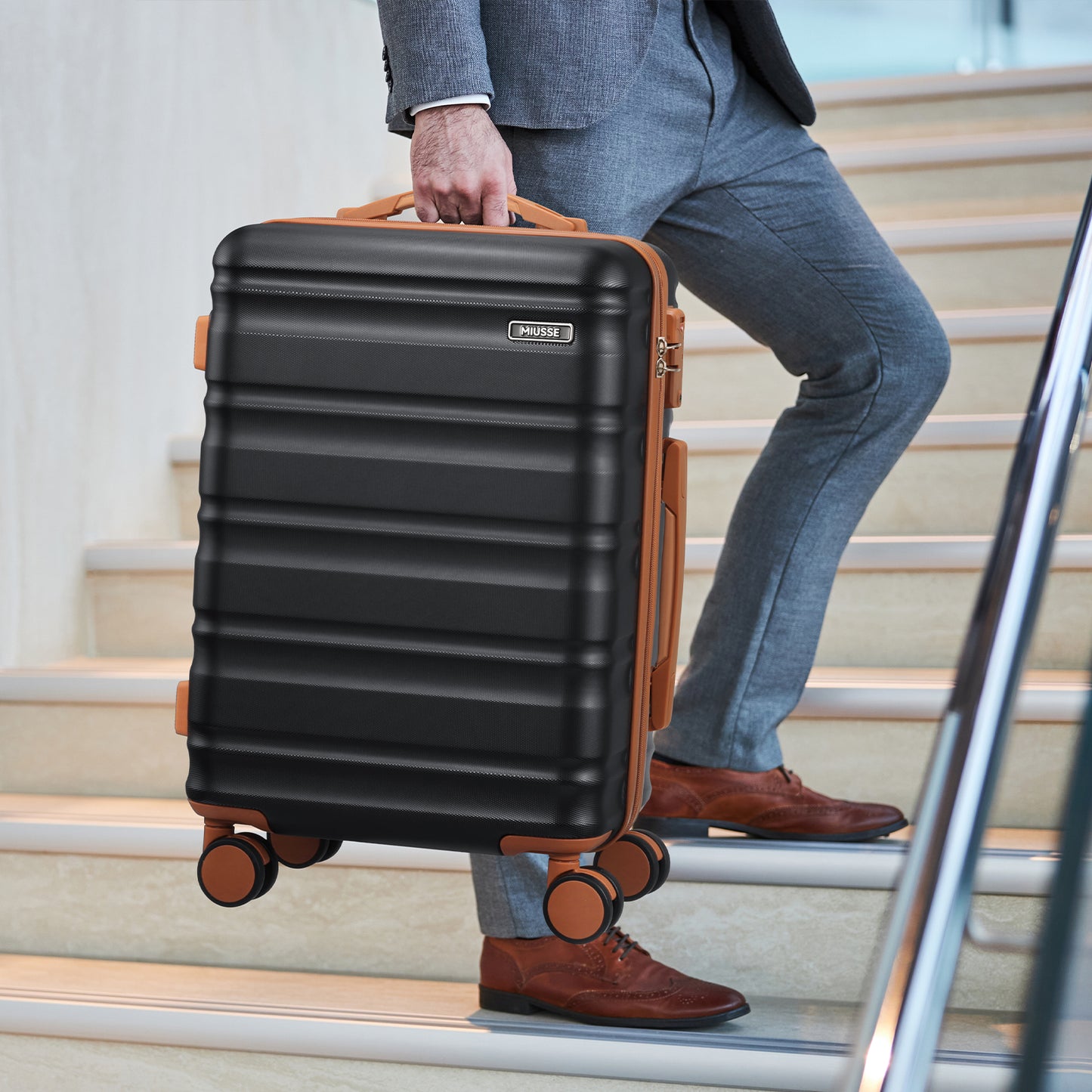 MIUSSE Hard Shell Luggage Sets, 3 Piece Luggage Set, 20/24/28 IN Carry On Luggage with TSA Lock Spinner Wheels, Hard Shell Suitcases Women Men