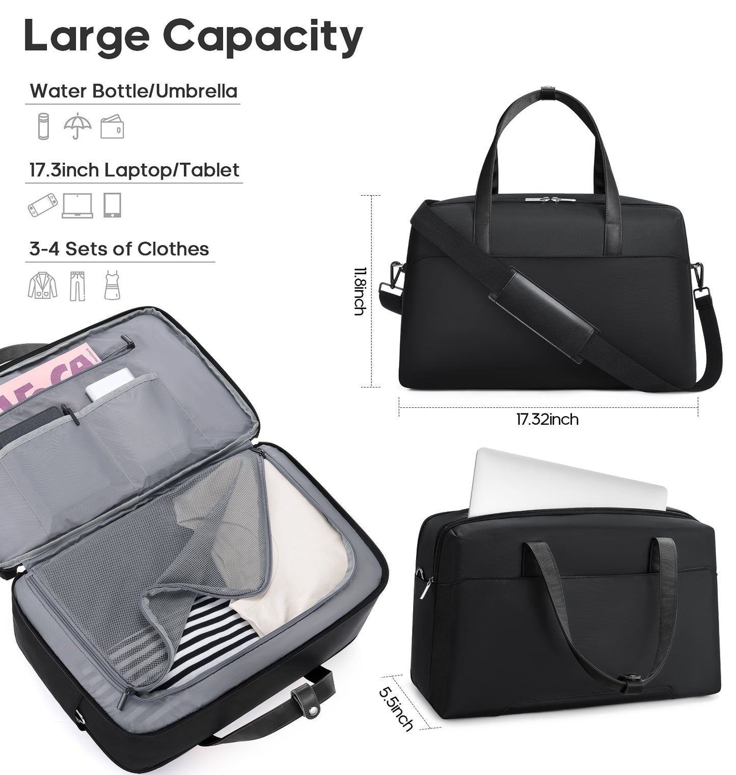 MIUSSE 5 Piece Luggage Set Expandable Hardside Luggage Sets with TSA Lock Spinner Wheels Poloycarbonate Carry On Luggage Suitcase