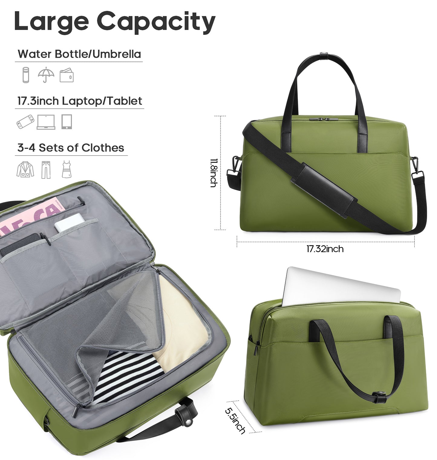 MIUSSE 5 Piece Luggage Set Expandable Hardside Luggage Sets with TSA Lock Spinner Wheels Poloycarbonate Carry On Luggage Suitcase