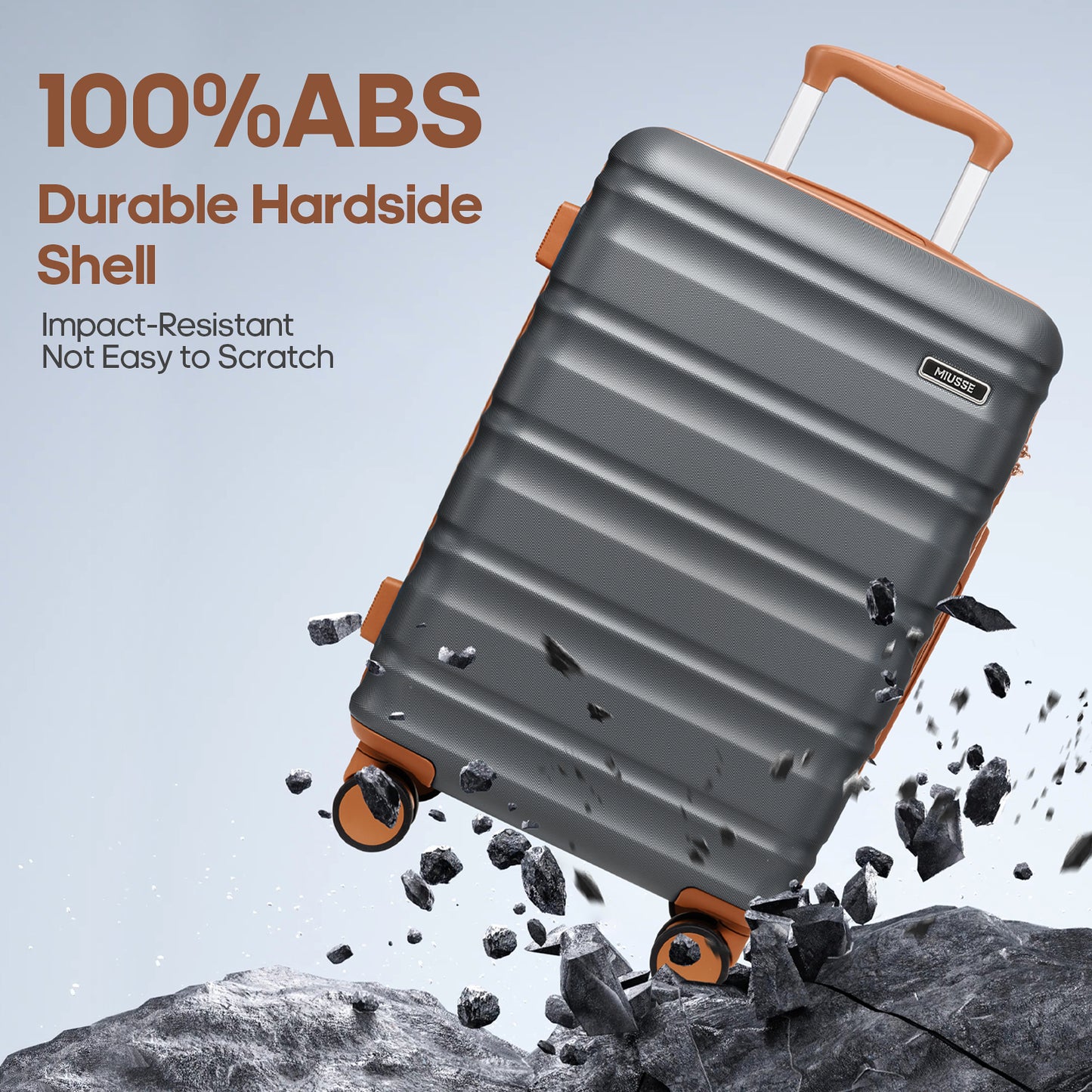 MIUSSE Hard Shell Luggage Sets 7 Pieces, 28/24/20 inch Suitcase Sets with Spinner Wheels & TSA Lock, Hard Case Luggage Set with Travel Backpack and Packing Cubes