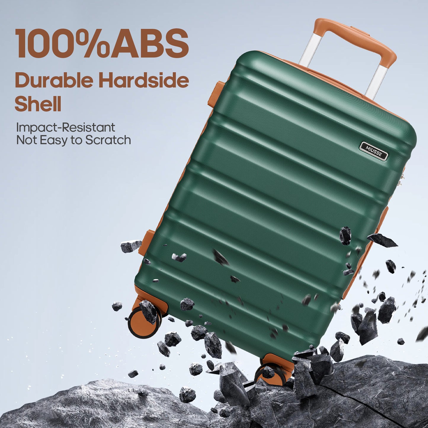 MIUSSE Hard Shell Luggage Sets 7 Pieces, 28/24/20 inch Suitcase Sets with Spinner Wheels & TSA Lock, Hard Case Luggage Set with Travel Backpack and Packing Cubes