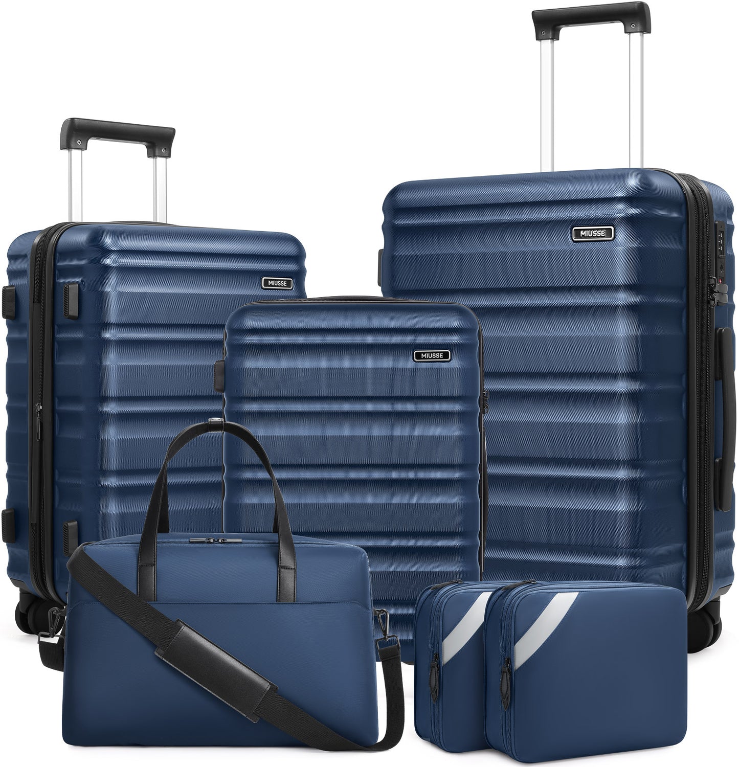 MIUSSE 5 Piece Luggage Set Expandable Hardside Luggage Sets with TSA Lock Spinner Wheels Poloycarbonate Carry On Luggage Suitcase