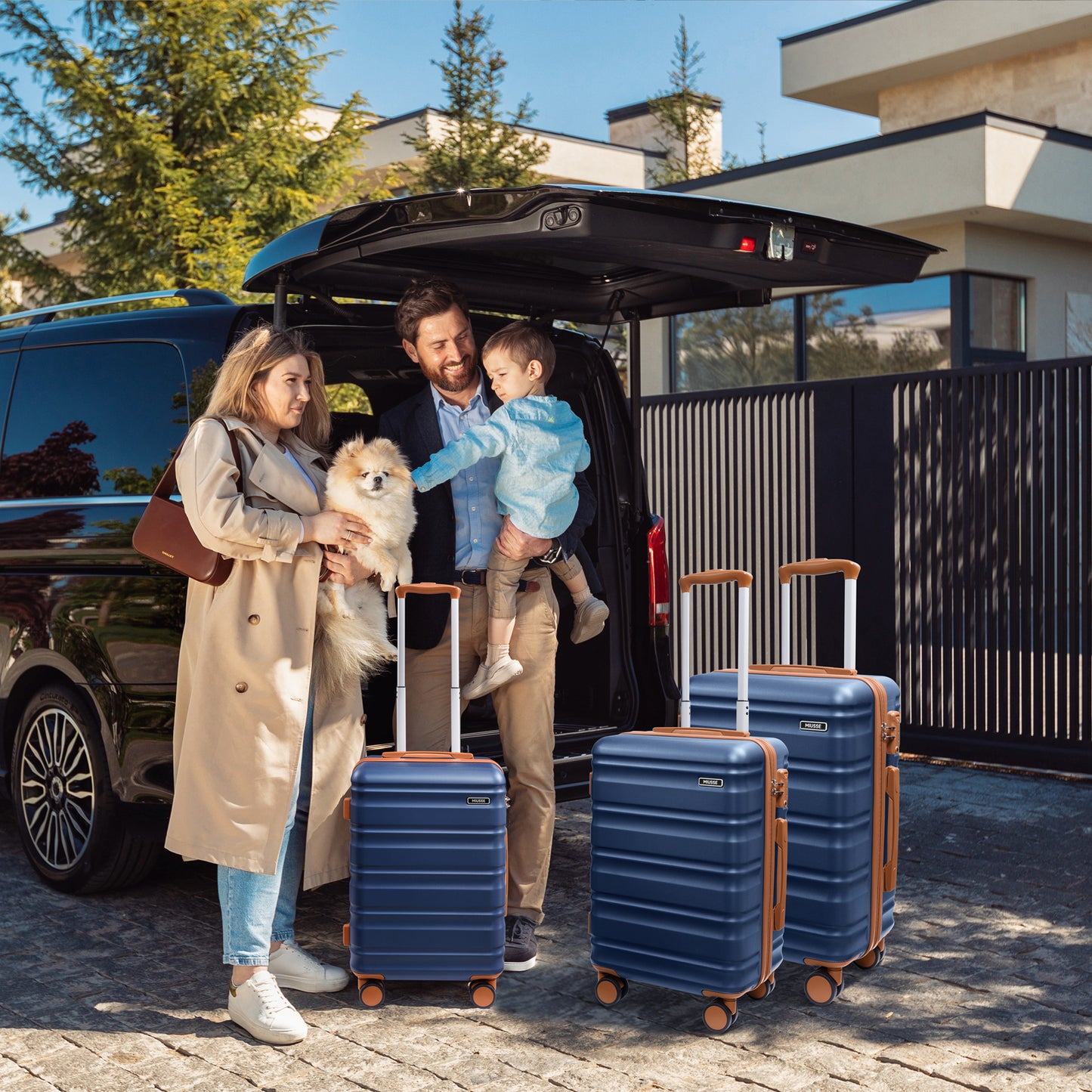 MIUSSE Hard Shell Luggage Sets 7 Pieces, 28/24/20 inch Suitcase Sets with Spinner Wheels & TSA Lock, Hard Case Luggage Set with Travel Backpack and Packing Cubes